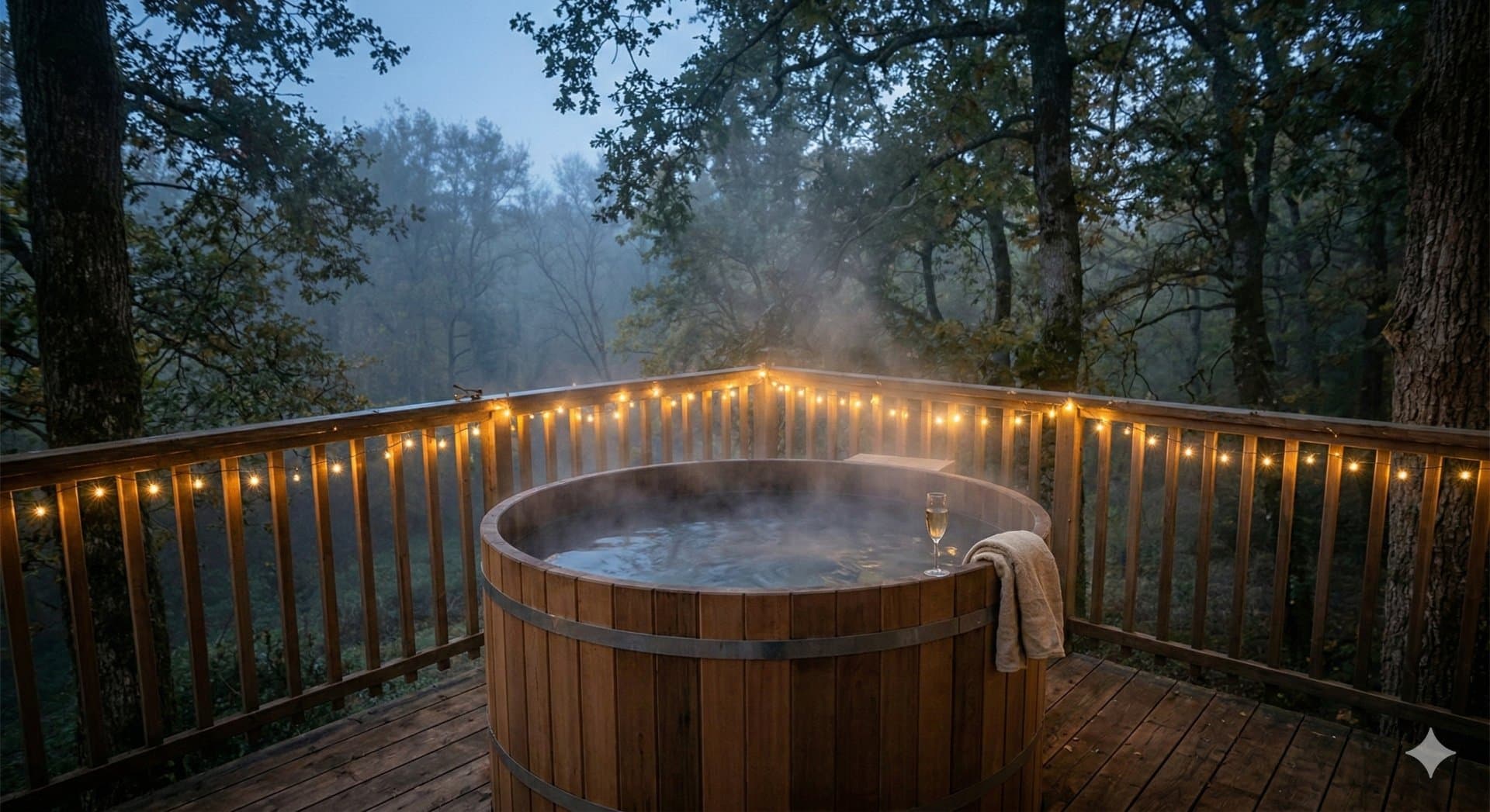 Bain nordique sous les étoiles